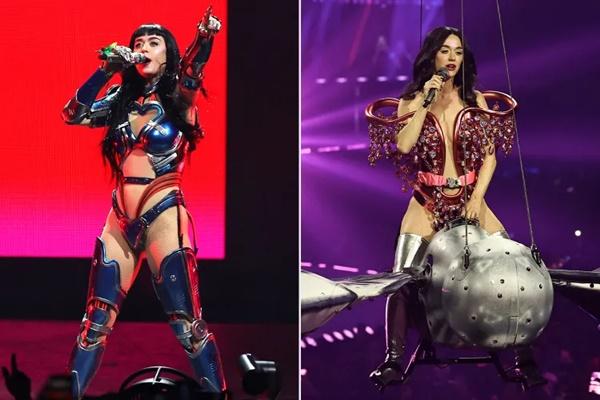 Malfungsi Alat Peraga di Lifetimes Tour, Katy Perry Nyaris Jatuh setelah Menggantung di Udara. (FOTO: GETTY IMAGE) 