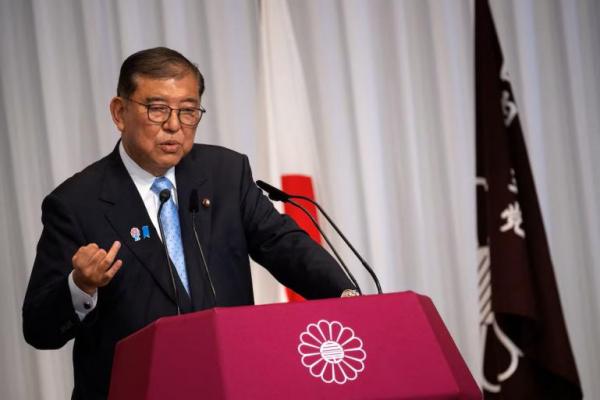 Perdana Menteri Jepang Shigeru Ishiba menghadiri konferensi pers di kantor pusat Partai Demokrat Liberal di Tokyo pada 21 Juli 2025. Foto via REUTERS 