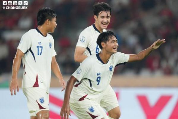 Striker Thailand U23, Yotsakon Burapha (selebrasi). Foto: fb  