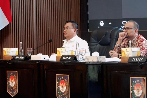 Deputi Bidang Ketersediaan dan Stabilisasi Pangan NFA, I Gusti Ketut Astawa, dalam Rapat Koordinasi Pengendalian Inflasi yang diselenggarakan Kementerian Dalam Negeri, Selasa (29/7/2025).(foto:NFA) 