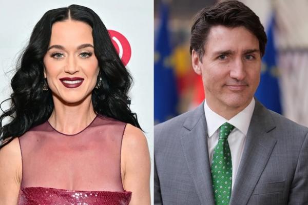Katy Perry pada bulan Desember 2024; Justin Trudeau pada bulan Februari 2025. (FOTO: GETTY IMAGE) 