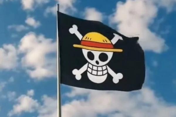 Bendera dalam serial anime One Piece yang ramai diperbincangkan jelang Hari Kemerdekaan 17 Agustus (Foto: X) 