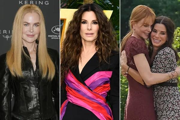 Nicole Kidman; Sandra Bullock; dua aktris di lokasi syuting Practical Magic 2. (FOTO: GETTY/INSTAGRAM) 