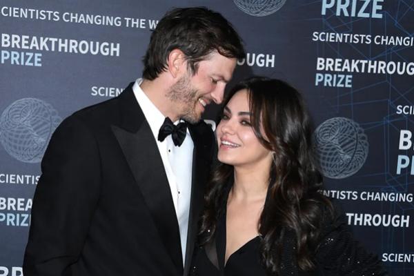 Ashton Kutcher dan Mila Kunis di Upacara Penghargaan Breakthrough Tahunan ke-9 pada tanggal 15 April 2023, di Los Angeles. (FOTO: FILMMAGIC) 