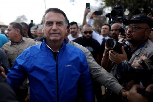 Mantan Presiden Brasil Jair Bolsonaro mengunjungi Capital Moto Week di Brasilia, Brasil, 29 Juli 2025. REUTERS 