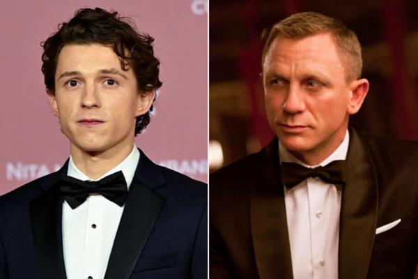 Tom Holland pada tahun 2023, dan Daniel Craig sebagai James Bond dalam Skyfall. (FOTO: AFP/EVERETT) 