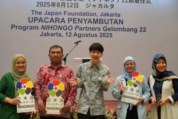 Upacara penyambutan Program Nihongo Partners Gelombang 22 di Jakarta, Selasa (12/8/2025). Foto: Japan Foundation 