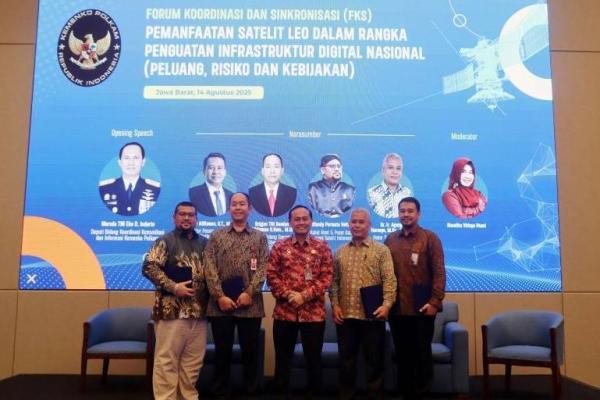 Forum Koordinasi dan Sinkronisasi Pemanfaatan Satelit LEO dalam rangka Penguatan Infrastruktur Digital Nasional di Bekasi, Jawa Barat, Kamis (14/8/2025). Foto: dok. jurnas 