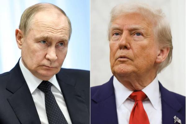 Sebuah gambar gabungan Presiden Rusia Vladimir Putin di Severodvinsk, wilayah Arkhangelsk, Rusia, 24 Juli 2025 dan Presiden AS Donald Trump di Gedung Putih Washington, AS, 28 Mei 2025. Sputnik dan REUTERS 