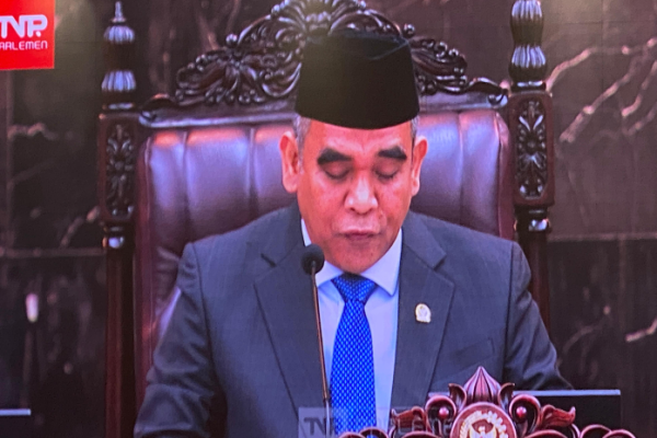 Ketua MPR RI Ahmad Muzani saat membuka Sidang Tahunan MPR 2025 (Foto: Ist) 