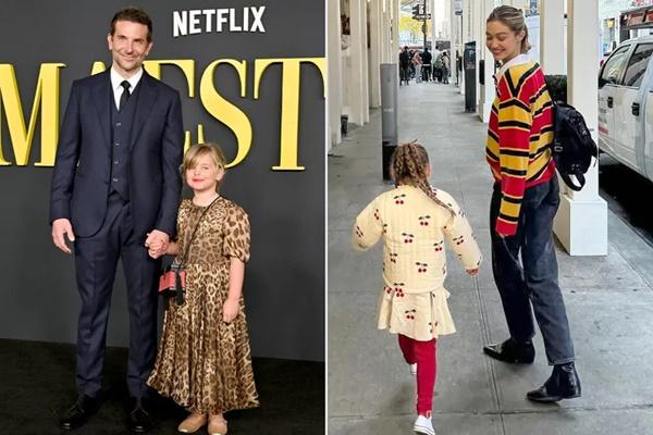 Bradley Cooper dan Lea De Seine Shayk Cooper; Gigi Hadid dan Khai Malik. (FOTO: FILMMAGIC/INSTAGRAM) 