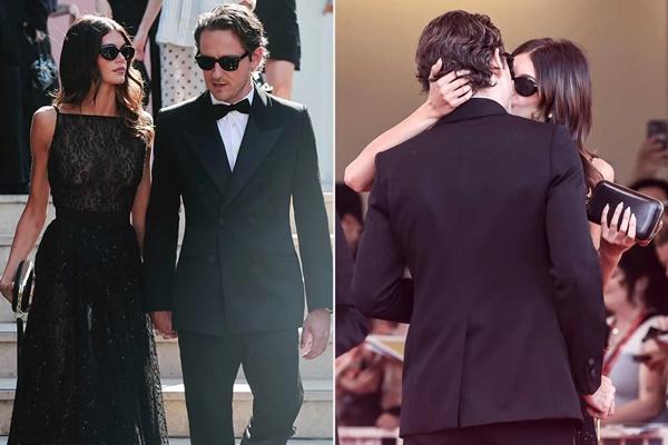 Kaia Gerber dan Lewis Pullman di Festival Film Venesia 2025. (FOTO: GETTY IMAGE) 