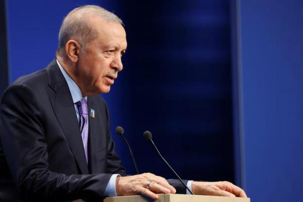 Presiden Turki Tayyip Erdogan mengadakan konferensi pers di KTT NATO di Den Haag, Belanda, 25 Juni 2025. REUTERS 