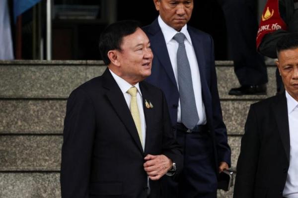 Mantan Perdana Menteri Thailand Thaksin Shinawatra meninggalkan Bangkok, Thailand, 22 Agustus 2025. REUTERS 