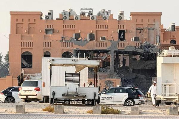 Sebuah bangunan yang rusak, menyusul serangan Israel terhadap para pemimpin Hamas, di Doha, Qatar, 9 September 2025. REUTERS 