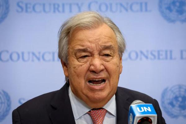 Sekretaris Jenderal Perserikatan Bangsa-Bangsa Antonio Guterres di Markas Besar Perserikatan Bangsa-Bangsa di New York City, AS, 28 Agustus 2025. REUTERS 