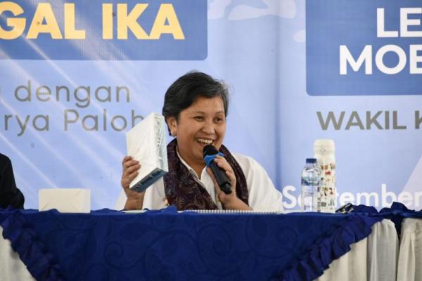 Wakil Ketua MPR RI Lestari Moerdijat pada acara Sosialisasi Empat Pilar MPR RI di depan generasi muda dan masyarakat kota Medan di Yayasan Prananda Surya Paloh, di Medan, Sumatera Utara, Sabtu  (Foto: Humas MPR) 