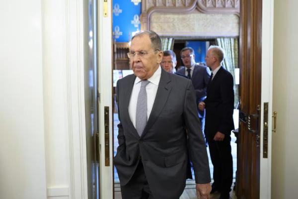 Menteri Luar Negeri Rusia Sergei Lavrov tiba untuk upacara penandatanganan perjanjian kerja sama antara Nikaragua dan wilayah Ukraina yang dikuasai Rusia, di Moskow, Rusia, 22 September 2025. REUTERS 