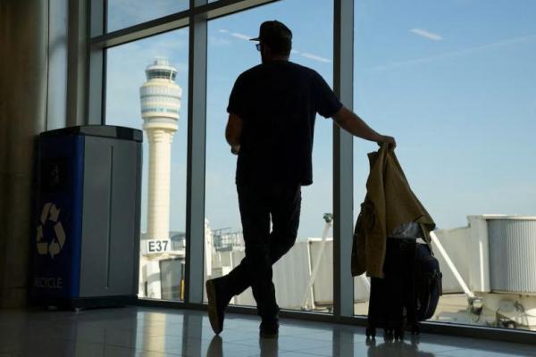 Menara Pengatur Lalu Lintas Udara terlihat di Bandara Internasional Hartsfield Jackson Atlanta. REUTERS 