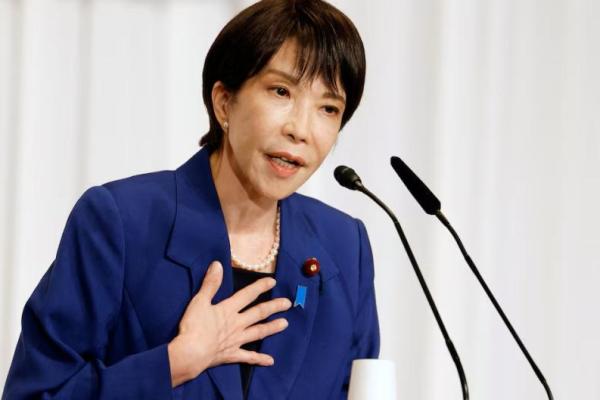 Mantan menteri dalam negeri Jepang, Sanae Takaichi, menyampaikan pidato pada pembukaan kampanye pemilihan presiden LDP di Tokyo, Jepang, 22 September 2025. Foto via REUTERS 