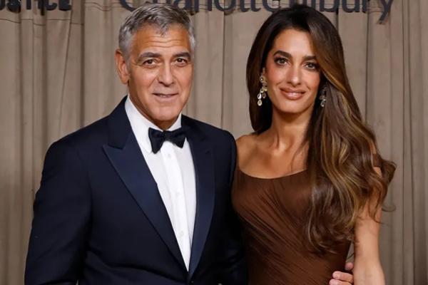 Begini Reaksi Anak Kembar George Clooney saat Merasakan Masakan Sang Ibu Amal Clooney. (FOTO: GETTY IMAGE) 