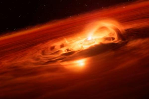 Gambaran artistik menunjukkan planet Cha 1107-7626, yang terletak sekitar 620 tahun cahaya dari Bumi, dalam gambar yang dirilis pada 2 Oktober 2025. Handout via REUTERS 
