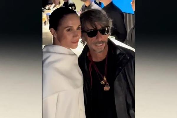 Meghan Markle dan desainer Balenciaga Pierpaolo Piccioli di ajang mode bergengsi Paris Fashion Week 2025. (FOTO: TIKTOK) 