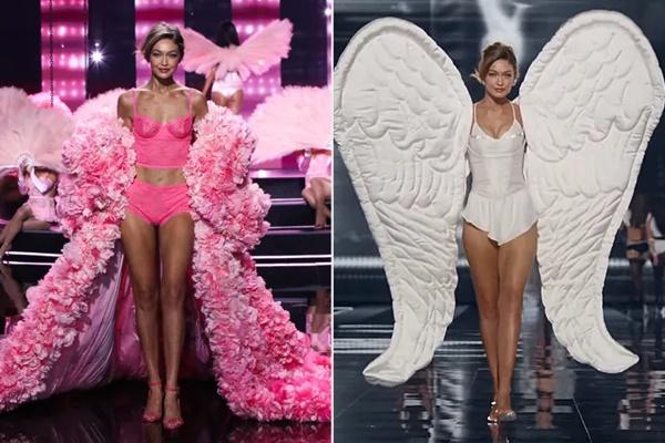 Gigi Hadid di Peragaan Busana Victoria`s Secret 2025. (FOTO: YOUTUBE/VICTORIA`S SECRET) 