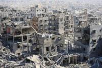 Pemandangan bangunan yang hancur, di tengah gencatan senjata antara Israel dan Hamas, di Kota Gaza, 16 Oktober 2025. REUTERS