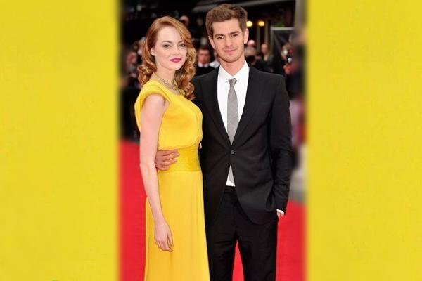 Emma Stone dan Andrew Garfield pada tahun 2014. (FOTO: GETTY IMAGE) 