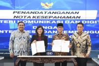 Kemendes PDT-Kementerian Komdigi Taken MoU, Majukan Koneksi Desa