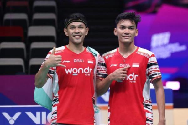 Ganda putra Indonesia Fajar Alfian dan Muhammad Shohibul Fikri. Foto: tvrinews 