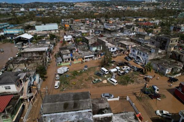 Tampilan drone menunjukkan jalanan tertutup lumpur, setelah Badai Melissa melewati komunitas Catherine Hall di Montego Bay, Jamaika, 29 Oktober 2025. REUTERS 