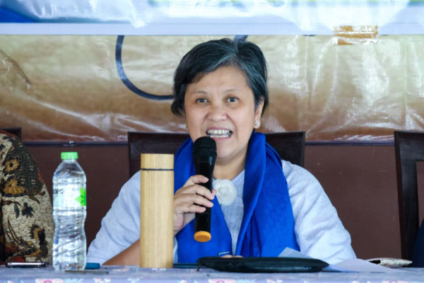 Wakil Ketua MPR RI Lestari Moerdijat menyampaikan pentingnya pemahaman Empat Pilar Kebangsaan dalam Sosialisasi MPR RI bersama Serikat Buruh Jepara (Foto: MPR) 