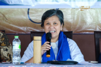 Wakil Ketua MPR RI Lestari Moerdijat menyampaikan pentingnya pemahaman Empat Pilar Kebangsaan dalam Sosialisasi MPR RI bersama Serikat Buruh Jepara (Foto: MPR)