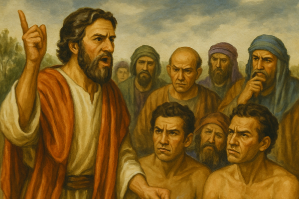 Ilustrasi - Nabi Luth AS saat melakukan dakwah kepada kaum sodom (Foto: AI) 