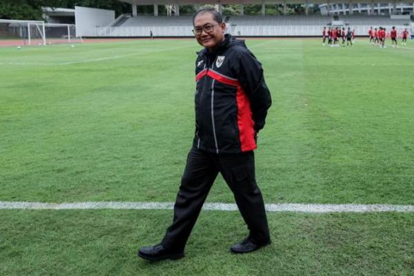 Manajer Timnas Indonesia U-22, Sumardji (Foto: Bolanet/Bagaskara Lazuardi) 