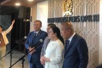 Ketua DPR RI Puan Maharani saat ditemui usai rapat paripurna pembukaan masa persidangan III tahun sidang 2025/2026 (Foto: M.Habib Saifullah/Katakini.com)