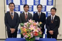 Empat alumni Akademi Penerbangan Indonesia (API) Banyuwangi, Jawa Timur yang bekerja di Bandara Haneda, Jepang. Foto: bpsdmp/katakini