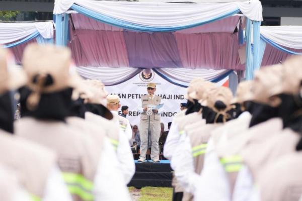 Menteri Haji dan Umrah (Menhaj) Mochamad Irfan Yusuf memberikan arahan dalam Diklat Pelatihan Petugas Penyelenggara Ibadah Haji (PPIH) Jumat (Foto: Kemenhaj) 