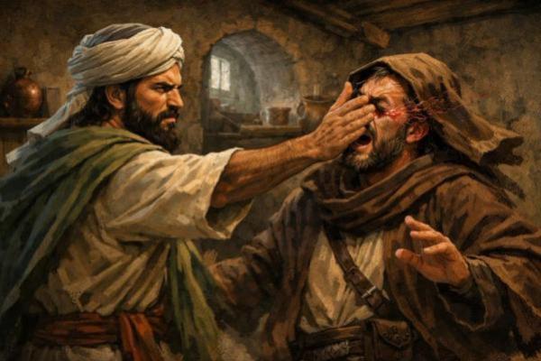 Ilustrasi - Nabi Musa AS menampar malaikat maut (Foto: AI) 