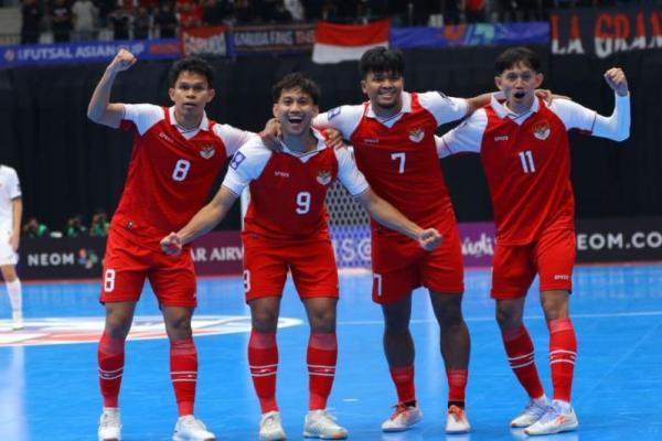 Para pemain timnas futsal Indonesia di turnamen Piala Asia 2026 yang dilaksanakan di Jakarta (Foto: kompas/Antonius Aditya Mahendra) 