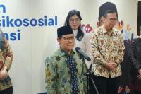 Menteri Koordinator Bidang Pemberdayaan Masyarakat (Menko PM) Abdul Muhaimin Iskandar saat konferensi pers di Kampus UI Salemba, Jakarta (Foto: M.Habib Saifullah/Katakini.com)