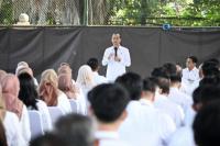 Menteri Transmigrasi (Mentrans) M.Iftitah Sulaiman Suryanagara dalam acara Apel Pegawai dan Halal Bihalal di Lingkungan Kementerian Transmigrasi, Jakarta (Foto: Humas Kementrans)