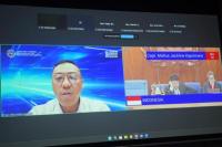 Kasubdit Keselamatan Kapal Direktorat Perkapalan dan Kepelautan, Capt. Maltus Jackline Kapistrano saat bicara di Sidang Sub Committee on Ship Systems and Equipment (SSE) di kantor pusat organisasi maritim dunia (IMO). Foto: hubla/katakini