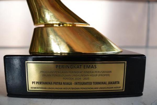 Pertamina Patra Niaga Regional JBB - Integrated Terminal Jakarta berhasil meraih PROPER Emas dari Kementerian Lingkungan Hidup (Foto: Ist) 