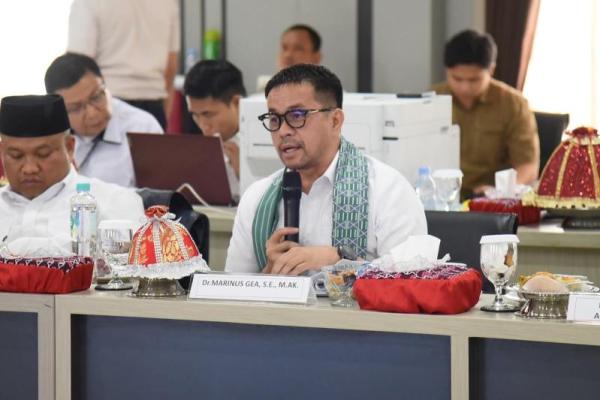Anggota Komisi XIII DPR RI sekaligus Anggota MPR RI, Marinus Gea saat melakukan kunjungan kerja reses Komisi XIII DPR ke Morowali, Sulawesi Tengah, Rabu (Foto: Humas MPR) 