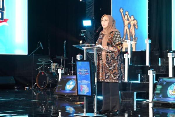 Anggota Badan Sosialisasi MPR RI Himmatul Aliyah membuka seleksi Lomba Cerdas Cermat (LCC) Empat Pilar MPR RI 2026 Tingkat Provinsi Daerah Khusus Jakarta, di Ballroom Novotel, Jakarta, Sabtu  (Foto: Humas MPR) 
