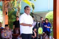 Ketua MPR RI Ahmad Muzani menghadiri kegiatan Lomba Kreasi Baris Berbaris (LKBB) dan Pengibaran Bendera Tahun 2026 Tingkat Provinsi Sulawesi Utara yang digelar di Lapangan Korem 131 Santiago, Kota Manado, Sabtu (9/5)(Foto: Humas MPR)