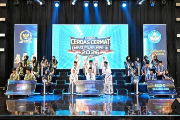 Final Lomba Cerdas Cermat (LCC) Empat Pilar MPR RI 2026 Tingkat Provinsi Kalimantan Barat. (Foto: Humas MPR) 